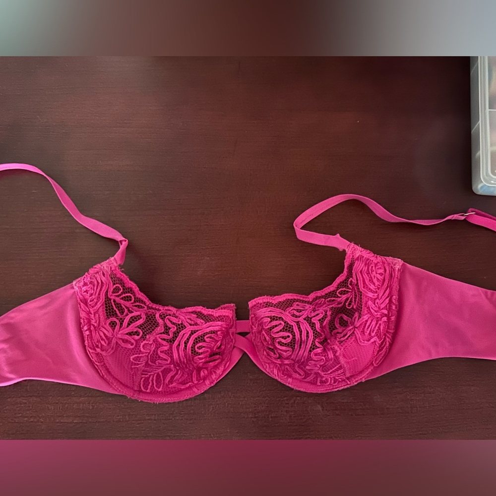 HOT PINK LACEY VICTORIA SECRET LINGERIE